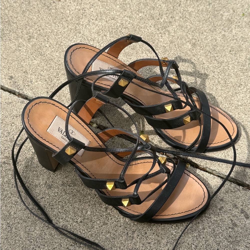 Valentino Women's Black Strappy Sandals